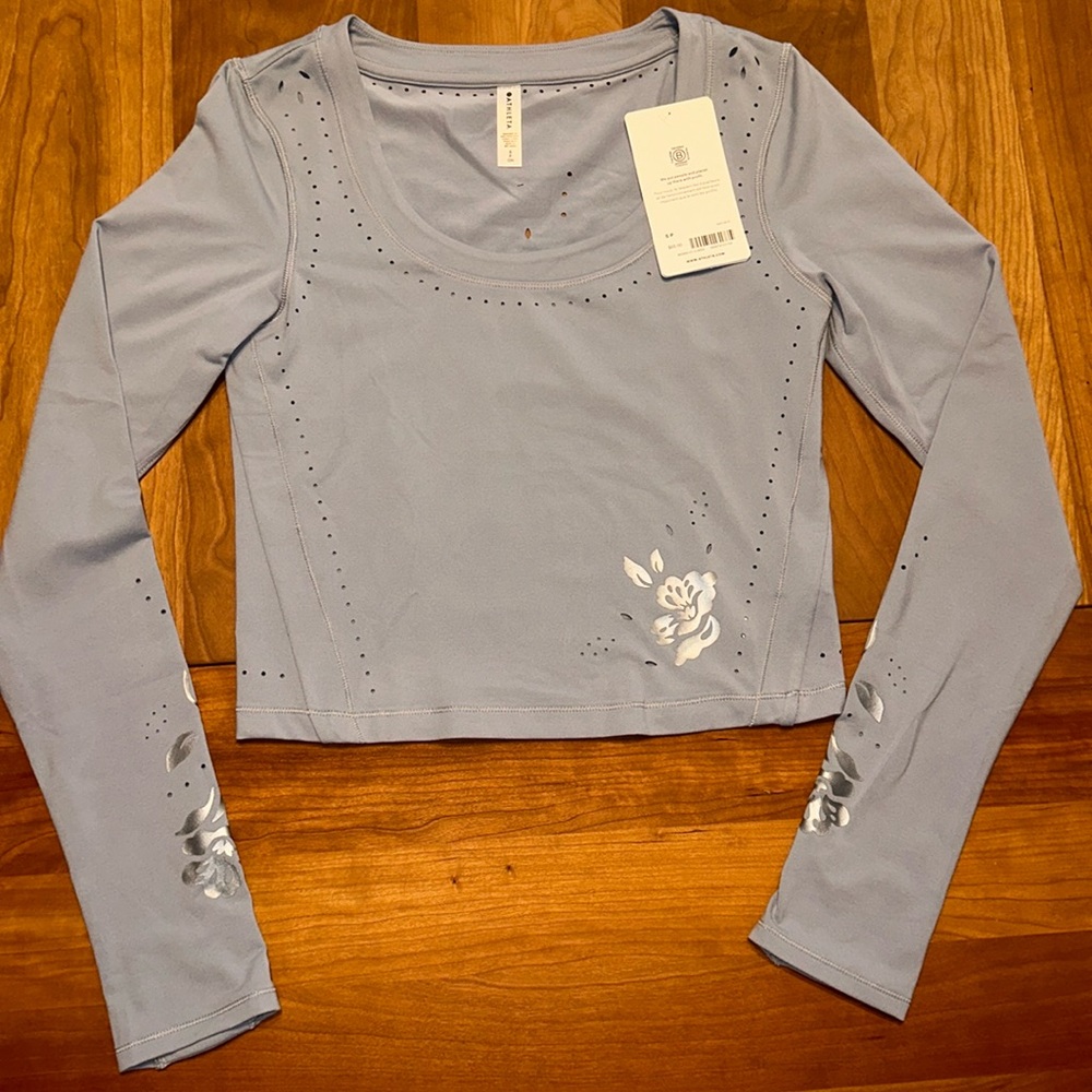 Athleta Shanti Eyelet Top (Blue Star)